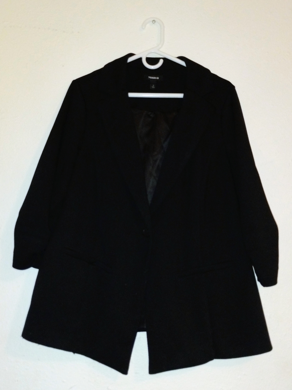 Torrid Black Women's Long Blazer Coat